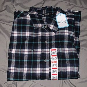 brand-new flannel, never worn, tags still intact